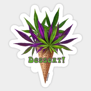 Weed Dessert weed leaf cone Sticker